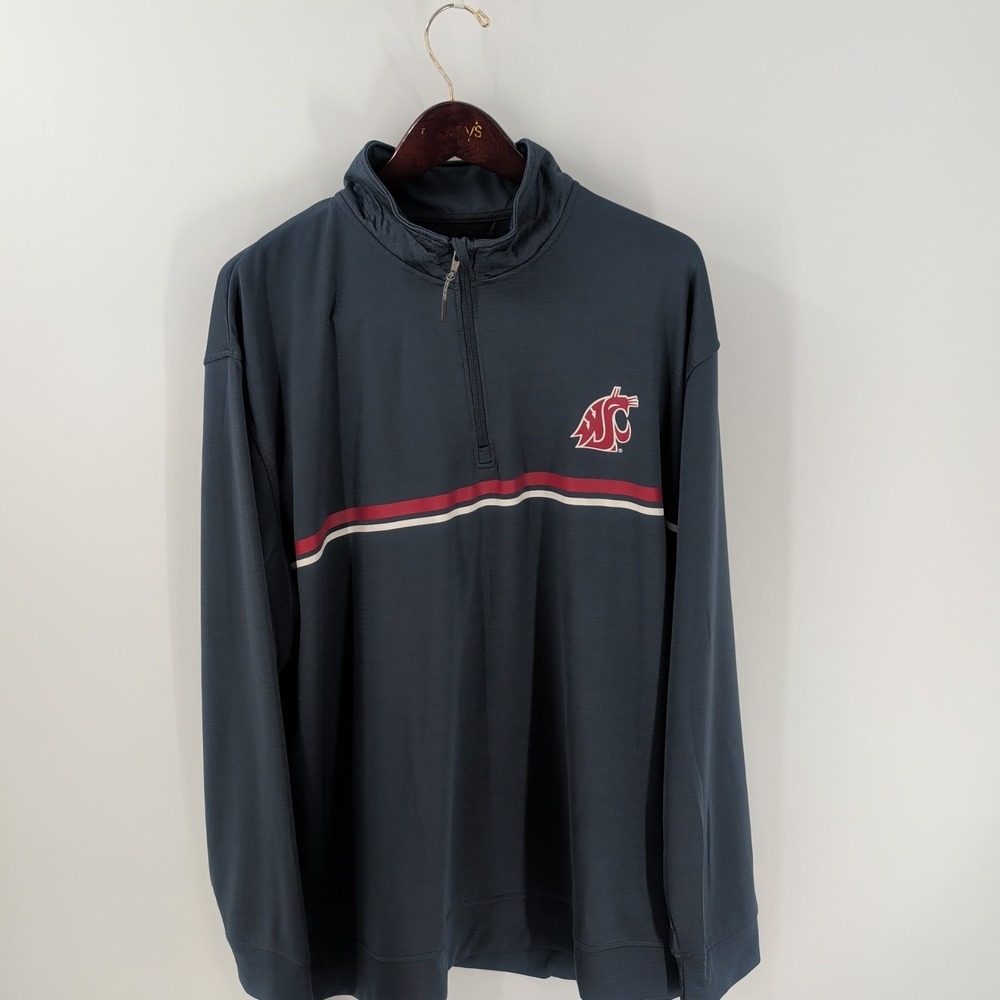 Washington State Cougars Champion Authentic Mens Charcoal‎ Gray Pullover Top 2XL
